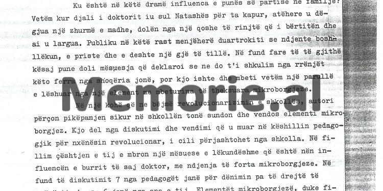 “Teatri ‘Andon Zako Çajupi’, e dënoi veprën dhe shfaqi mendimin ta kthej flamurin, por kjo mendojmë të bëhet pa bujë…”/ Raporti i Ministrisë së Kulturës në ’69-ën