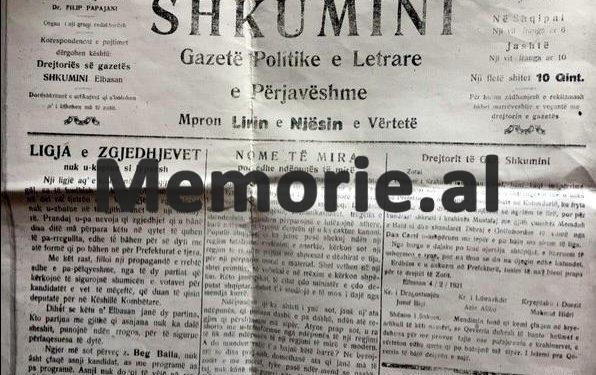 “Ligja e zgjedhjeve nuk u kuptua si lypsesh dhe zgjedhjet në qytetin tonë, të quhen të parregullta e të…”/ Gazeta “Shkumini” e 1921-it, kur u përsëriten zgjedhjet në Elbasan