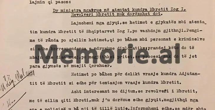 “Fletorja ‘Stunde’ deklaron se dashtunija e Mbretit Zog për baroneshën Maria de Janko, i shkaktoi…”/ Shkrimet e shtypit botëror për atentatin ndaj Zogut në Vjenë më 20 shkurt 1931