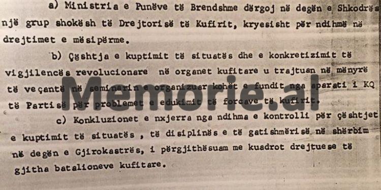Letra për Enverin: “Në pikën kufitare Zogaj, edhe pse pesë herë u ndez prozhektori, dy armiq nuk u zbuluan dhe të asgjesoheshin…”/ Raporti sekret i Feçor Shehut në 1980-ën