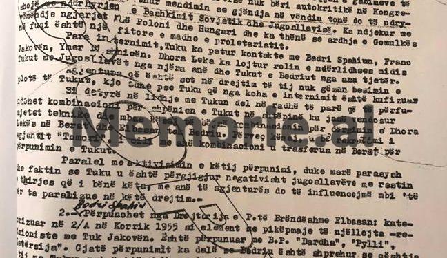 Letra për Hysni Kapon: “Tuk Jakova thotë se nuk mund të punohet më me Enverin, i duhet vënë fshesa gjithë Byrosë, se…”/ Raporti i Sigurimit me përgjimet e “Tomorri”-t në 1957-ën