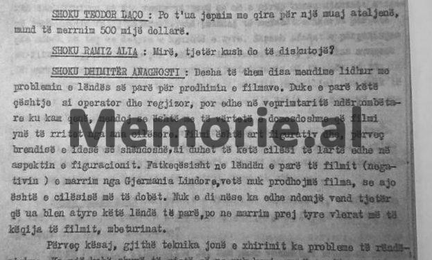 “Teodor Laço; një producent zviceran na kërkoi me qera atelietë për 500 mijë dollarë…”?!/ Debati i Ramiz Alisë me drejtuesit e Kinostudios në sekretariatin e Komitetit Qendror, në 1990-ën