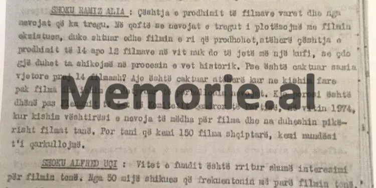 Ramiz Alia: “Në Institutin e Arteve nuk shkoi njeri në mbledhjet e hapura të organizatës bazë, se atje nuk i duan komunistët…”/ Debatet për kinematografinë në Komitetin Qendror, në ’90-tën