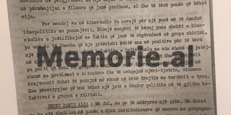Ramiz Alia: “Për filmin ‘Gjenerali i ushtrisë së vdekur’ të Anagnostit, i cili është një nga filmat tanë më të…”/ Debatet për kinematografinë në Komitetin Qendror në ’90-ën