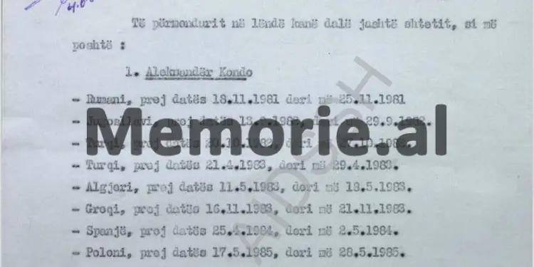 “Aleksandër Kondo shprehet: Hë mo, a do bëjë gjë ai Sekretari i I-rë i Partisë, apo jo, a do t’i rrisë rrogat, apo….”?! / Raporti i Sigurimi të Shtetit