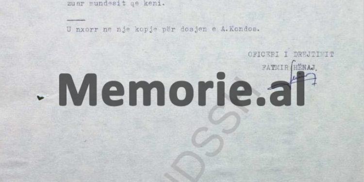 The secret file: “Kondo and Sukniqi will stay in Yugoslavia for two more months, after they will testify in the trial against the two people sent by the State Security for… / Report of the Albanian agency in Belgrade