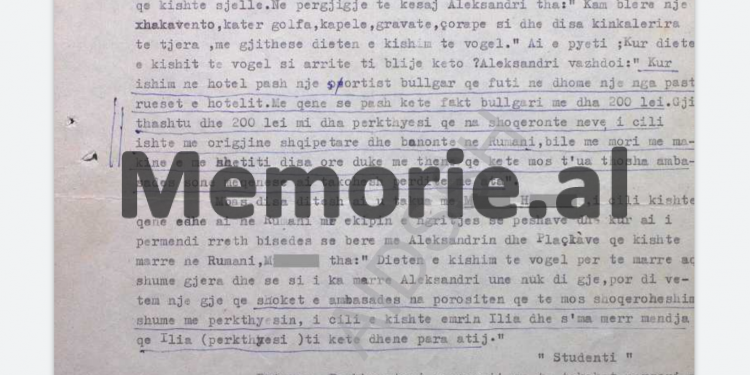 “Bashkëpunëtori ‘Studenti’ u takua me Aleksandër Kondon afër shkollës ‘Petro Nini Luarasi’ pas kthimit nga Rumania…”/ Dosja voluminoze e Sigurimit për sportistin e famshëm