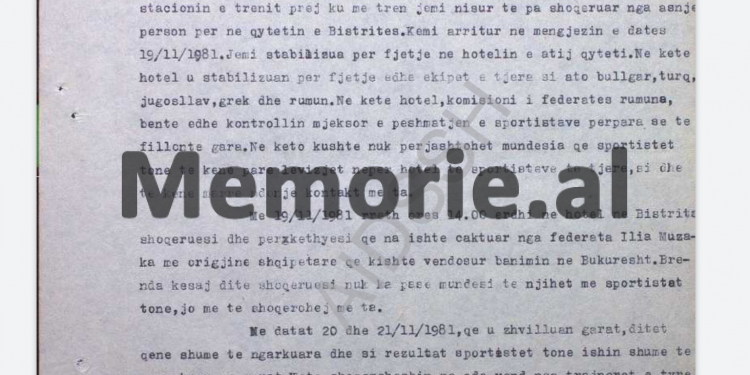 “Bashkëpunëtori ‘Studenti’ u takua me Aleksandër Kondon afër shkollës ‘Petro Nini Luarasi’ pas kthimit nga Rumania…”/ Dosja voluminoze e Sigurimit për sportistin e famshëm