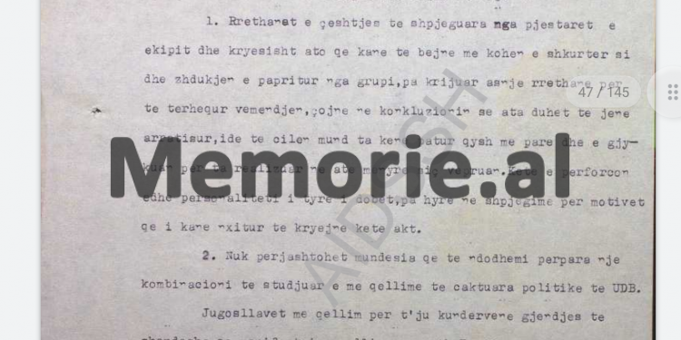 “Kondo dhe Sukniqi po e intensifikojë veprimtarinë armiqësore dhe ndaj tyre të shfrytëzoni këtë agjenturë në Beograd, Romë e New York…”/ Relacioni i Sigurimit të Shtetit