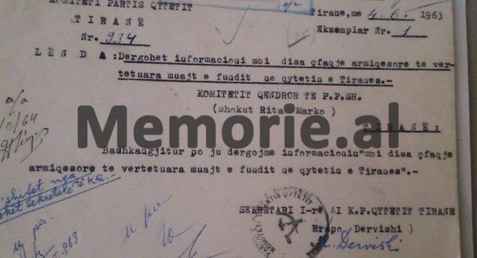 “Kompozitori Abdulla Grimci, ka mbajtur në shtëpi librin e gjeografisë, ku ishte dhe foto e Hrushovit me Liri Belishovën, duke…”/ Raporti ‘Tepër sekret’ i Rrapo Dervishit