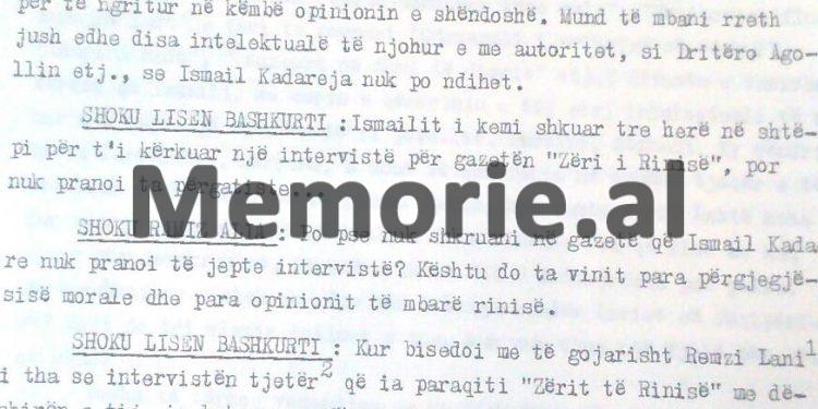 Irritimi i Ramiz Alisë: “Po pse nuk shkruani në gazetë që Kadare nuk pranoi të jepte intervistë dhe…”/ Mbledhja sekrete e Byrosë, korrik ’90,