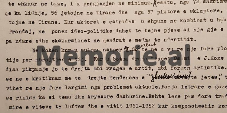 Letra për Enver Hoxhën: “Ramadan Sokoli dhe Margarita Kristidhi nuk duan t’ja dinë ç’bëhet në vendin tonë, e pëshpërisnin poshtë e lart…”/ Akuzat dhe denoncimet ndaj shkrimtarëve e artistëve të Tiranës