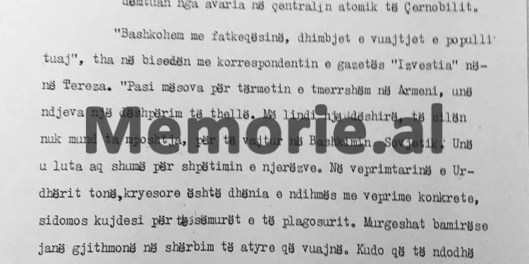 “Sot erdhi në ambasadën tonë Madre Tereza, e shoqëruar nga dy murgesha dhe…”/ Relacioni i ambasadorit Dashnor Dervishi