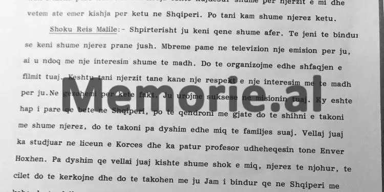 Nënë Tereza: “Përse Shqipëria nuk merr ndihma nga jashtë…?! Të marrësh kredi dhe ndihma nga jashtë si Jugosllavia, do të thotë…”/ Biseda me ministrin e Jashtëm, Reiz Malile, Tiranë, 16 gusht ‘89