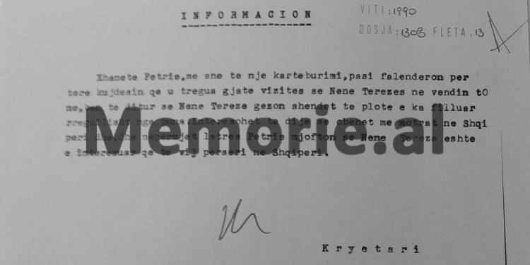 “Kabineti i Ministrit të Jashtëm të Italisë, i kërkoi ambasadorit tonë, që së bashku me motrat e Nënë Terezës, të vijë në Shqipëri dhe…”/ Vizita e bamirëses së famshme në ’89-ën