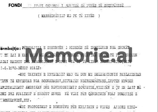 Relacioni sekret i Kadri Hazbiut: “Gjatë bisedës, Cu En Lai na tha që ne të lidhemi me rumunët, për prodhimin e armëve antitank dhe…”/ Takimi i fshehtë me kryeministrin kinez, më 16 qershor 1970