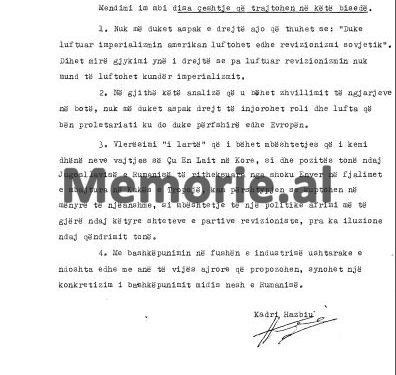 Relacioni sekret i Kadri Hazbiut: “Gjatë bisedës, Cu En Lai na tha që ne të lidhemi me rumunët, për prodhimin e armëve antitank dhe…”/ Takimi i fshehtë me kryeministrin kinez, më 16 qershor 1970