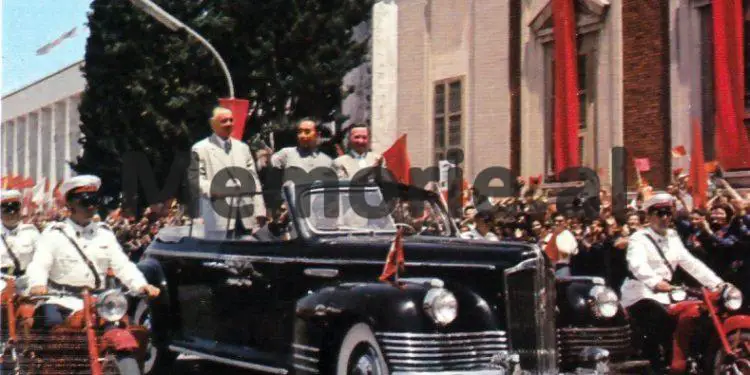 Enver Hoxha Mehmet Shehu Cu En Lai Tirane 1964