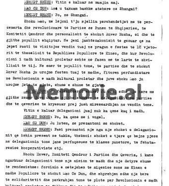Mao Ce Duni: “Shoku Mehmet, kur keni qenë për herë të fundit në Kinë dhe a jemi takuar bashkë…?! Po ti ambasador, sa vjet ke në Pekin…”?/ Takimi i panjohur i delegacionit shqiptar në ’67-ën në Kinë