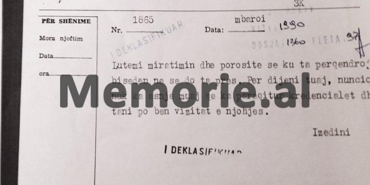 “Nëse do keni ftesa nga nuncët e Vatikanit, ju nuk do të shkoni, qëndroni në heshtje dhe…”/ Realcioni sekret i zv / ministrit Sokrat Plaka