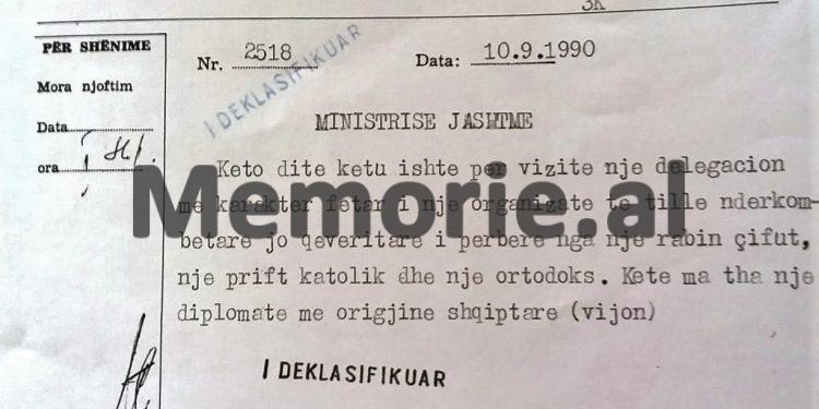 “Në aktivitetin që organizon ambasada e Vatikanit, për nder të Papës, mos shkoni dhe…”/ Korrespodenca sekrete me ambasadën shqiptare në Algjer në ’90-ën