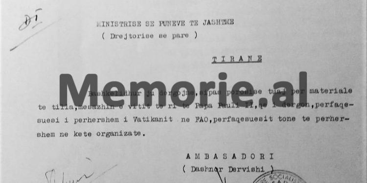 Relacioni i ambasadorit nga Roma: “Sekretari i Shtetit të Vatikanit, kërkon të vijë në Shqipëri për të takuar Nikolla Troshanin, që banon në…”/ Zbulohet korrespodenca sekrete e vitit 1990