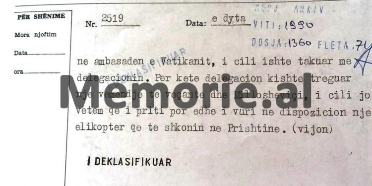 “Në aktivitetin që organizon ambasada e Vatikanit, për nder të Papës, mos shkoni dhe…”/ Korrespodenca sekrete me ambasadën shqiptare në Algjer në ’90-ën