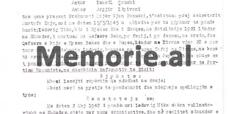 Dëshmia në gjyq: “Akuzat më bahen për inate personale e xhelozi dhe unë dyshoj te shoqja…”/ Fjalët e fundit të ‘Veronikut’ i filmit ‘Vendimi’, kur u dënua me vdekje në ’45-ën, i akuzuar për Qemal Stafën