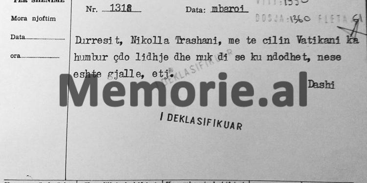 “Nëse u pyesin përsëri nga Vatikani për priftin Nikolla Troshani, u thoni se ai…”/ Korrespodenca sekrete me ambasadën shqiptare në Romë në ’90-ën