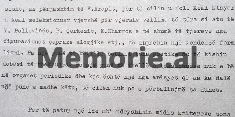 Relacioni për Ramiz Alinë në ’73-in: “Vjersha ‘Lumi’ e Sadik Bejkos e botuar te gazeta ‘Drita’, është e errët, kontradiktore dhe…”/ Raporti i shefit të Shtëpisë Botuese për poetët me ‘gabime ideore’