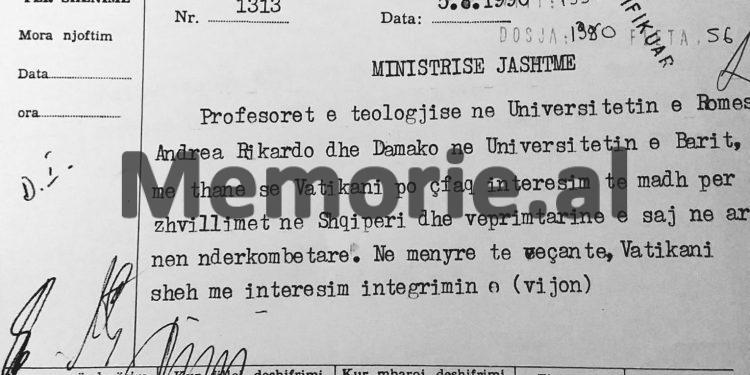 “Nëse u pyesin përsëri nga Vatikani për priftin Nikolla Troshani, u thoni se ai…”/ Korrespodenca sekrete me ambasadën shqiptare në Romë në ’90-ën