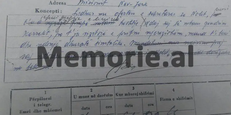 Telegrami i zv/ministrit Reis Malile: “Sekretares së Nolit, mos i ktheni përgjigje, lëreni në heshtje dhe…”/ Korrespodenca ‘Tepër sekrete’ në ’73-in me misionin shqiptar në OKB-së