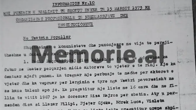 Relacioni për Ramizin: “Paçrami s’pranoi të vihej pjesa për Skënderbeun dhe tha që edhe monumentin nga sheshi…”/ Letra e zv/ministrit të Kulturës për gjendjen në Teatrin Popullor dhe Institutin e Lartë të Arteve