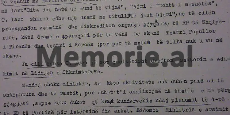 Letra për Kadri Hazbiun: “I dashur shoku ministër, shkrimtarit Teodor Laço i vijnë dollarë nga babai në SHBA-ve që ka…”/ Zbulohet relacioni denoncuese i vitit ’74, për shkrimtarët e njohur, që alarmoi Sigurimin e Shtetit