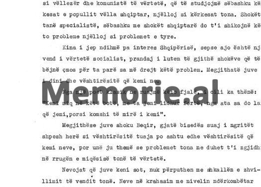 “Qetësia në kufijtë tanë tokësorë është relative, prandaj ne kemi nevojë për armë këmbësorie, tanke dhe…”/ Takimi i Beqir Ballukut me homologun kinez në ’72-in, në Pekin