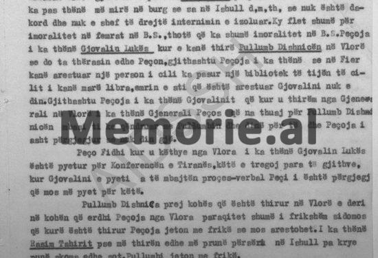 “Pëllumb Dishnica tha se në ‘Pallatin e Brigadave’ ku është kuzhinieri i Zogut, udhëheqësit me familjet e tyre…”/ Përgjimet e të internuarve në Ishullin e Zvërnecit