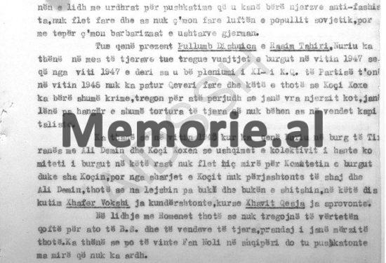 “Nuri Huta thotë se deri në vitin 1954, janë bërë tortura pa autorizim ndaj të burgosurve dhe…”/ Raporti i “Vigjëlentit” me përgjimet në kampin e Zvernecit