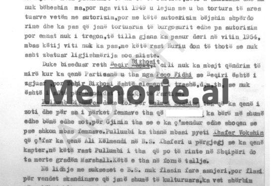 “Nuri Huta thotë se deri në vitin 1954, janë bërë tortura pa autorizim ndaj të burgosurve dhe…”/ Raporti i “Vigjëlentit” me përgjimet në kampin e Zvernecit