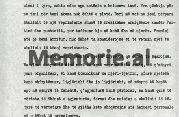 “Shoku Kadri na i ka fshehur deponimet e Hulusi Spahiut për Konferencën e Tiranës, se ai kishte folur me Ballukun, Ngjelën e Parllakun, për…”/ Plenumi i V-të, tetor ‘82