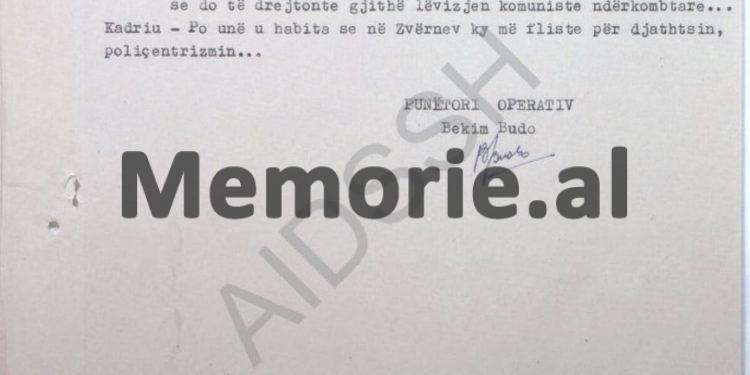 “Kadri Hoxha thotë se Dilaver Radëshi ka të shkruara 14 variante se si përmbyset kjo udhëheqje dhe Gjin Marku i tha…”/ Përgjimet në burgun e Burrelit në ’76-ën