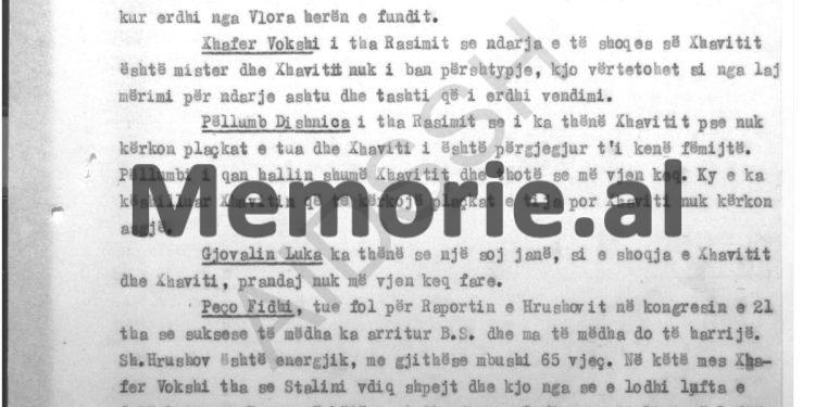 “Xhavit told Xhafer Vokshi that the house of Aqifi and Haxhi Lleshi’s father were eaten by every government, therefore they were never patriots, but…” / Eavesdropping of “Vigëlent” for the internees of Zvërnec