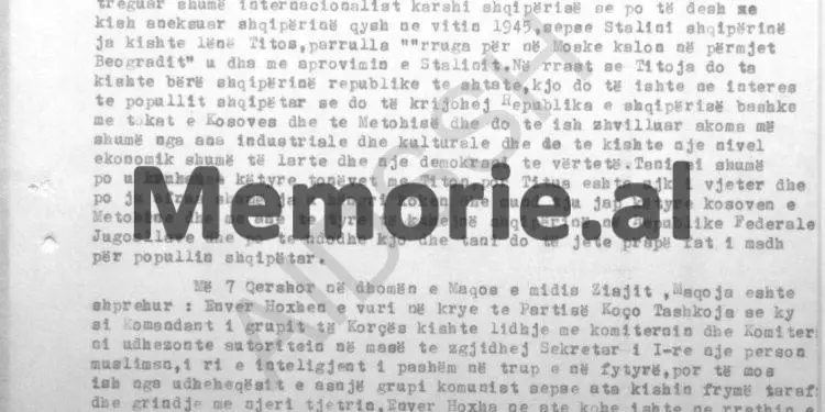 “Maqo tha se, Koço Tashko e vuri Enverin në krye të Partisë, edhe pse ai s’ishte fare…”/  Përgjimet e “Pëllumbi”-t në burgun e Burrelit