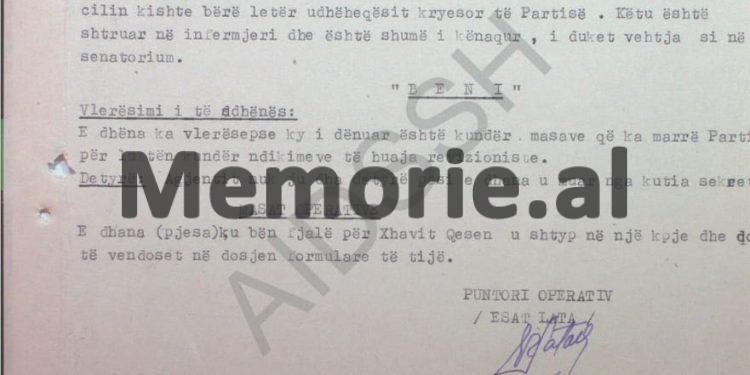 “Xhavit Qesja ka thënë se e gëzon fakti për masat që janë marrë nga udhëheqja, pasi tani do ngrihet rinia dhe inteligjenca për të…”/ Raporti i agjentit në burgun e Burrelit