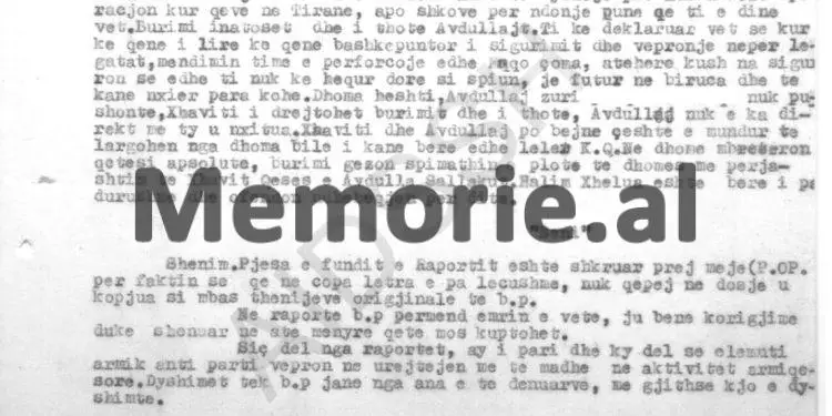 “Avdulla Sallaku me Xhavit Qesen shprehen: ‘në dhomë ka spiunë dhe na spiunojnë’, duke i mbajtur sytë në drejtim të…”/ Përgjimet në burgun e Burrelit nga agjenti
