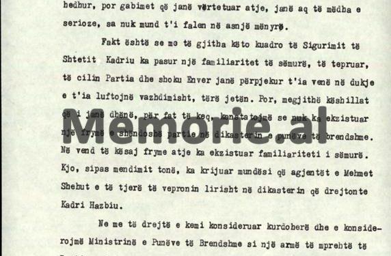 Secret documents are revealed: “Mehmet Shehu’s collaborators are now in prison, but he is still in…” / Unknown plenum where Kadri Hazbiu was “crucified”, October ‘82