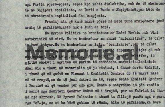 “Para se të vriste veten, Mehmeti thirri Veliun e Nazar Berberin dhe ju tha se; tanket e Saukut, do të…”/ Plenumi i V-të, tetor ’82, ku u “kryqëzua” Kadri Hazbiu