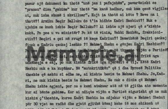 “Para se të vriste veten, Mehmeti thirri Veliun e Nazar Berberin dhe ju tha se; tanket e Saukut, do të…”/ Plenumi i V-të, tetor ’82, ku u “kryqëzua” Kadri Hazbiu