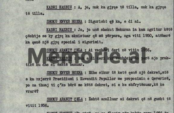 “Ka pasur një Gjykatë sekrete në Ministrinë e Brendshme, që në vend të Hasanit, pushkatonin Hysenin…”! / Plenum i V-të, tetor ’82, kur “kryqëzohej” Kadri Hazbiu
