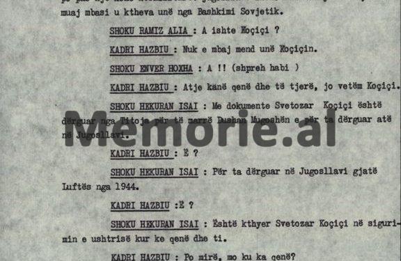 “Kur Hulusi Spahiu fliste për një anëtar të Byrosë Politike, ti Kadri, pse nuk shkove te shoku Enver dhe…”/ Plenum i V-të, kur “kryqëzohej” ministri Hazbiu!