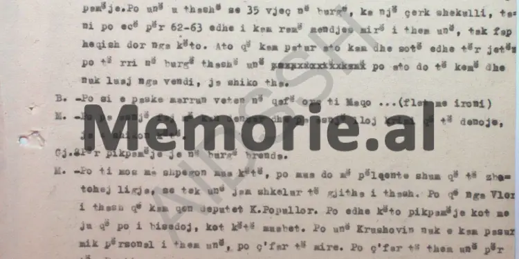 “Bardhyl Belishova tha se; Beqir Balluku dhe Kadri Hazbiu, e ndihmuan Panajot Plakun që të kalojë kufirin dhe…”/ Përgjimet në burgun e Burrelit, mars ‘84